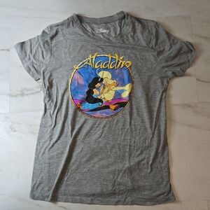 Disney Gray Aladdin and Jasmine T-Shirt